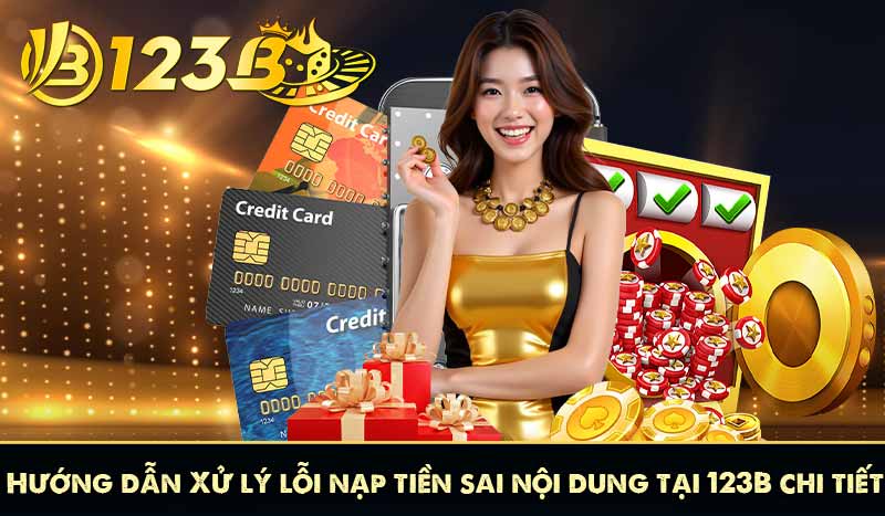 Hướng dẫn Xử lý lỗi nạp tiền sai nội dung tại 123B chi tiết