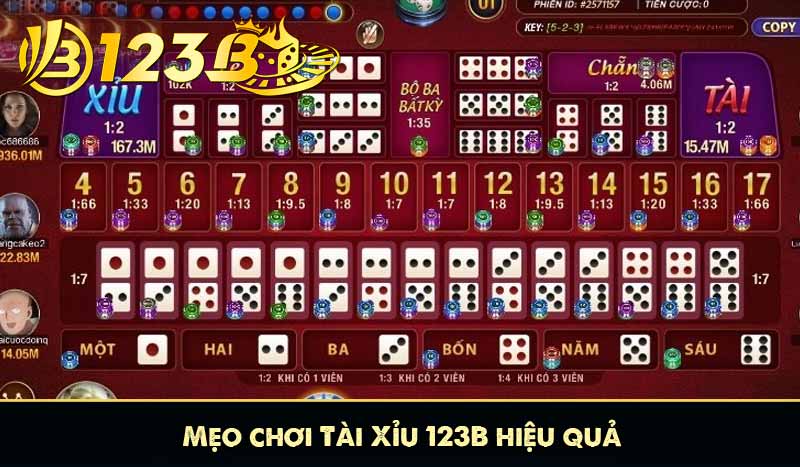 Mẹo chơi Tài Xỉu 123B hiệu quả